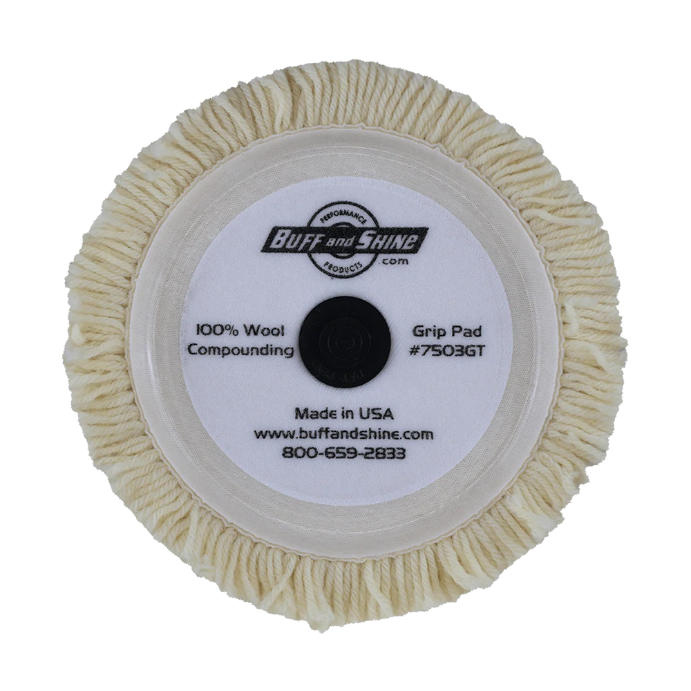 Buff and Shine Natural Wool (4 Ply Twist) Grip Pad w/ Center Tee